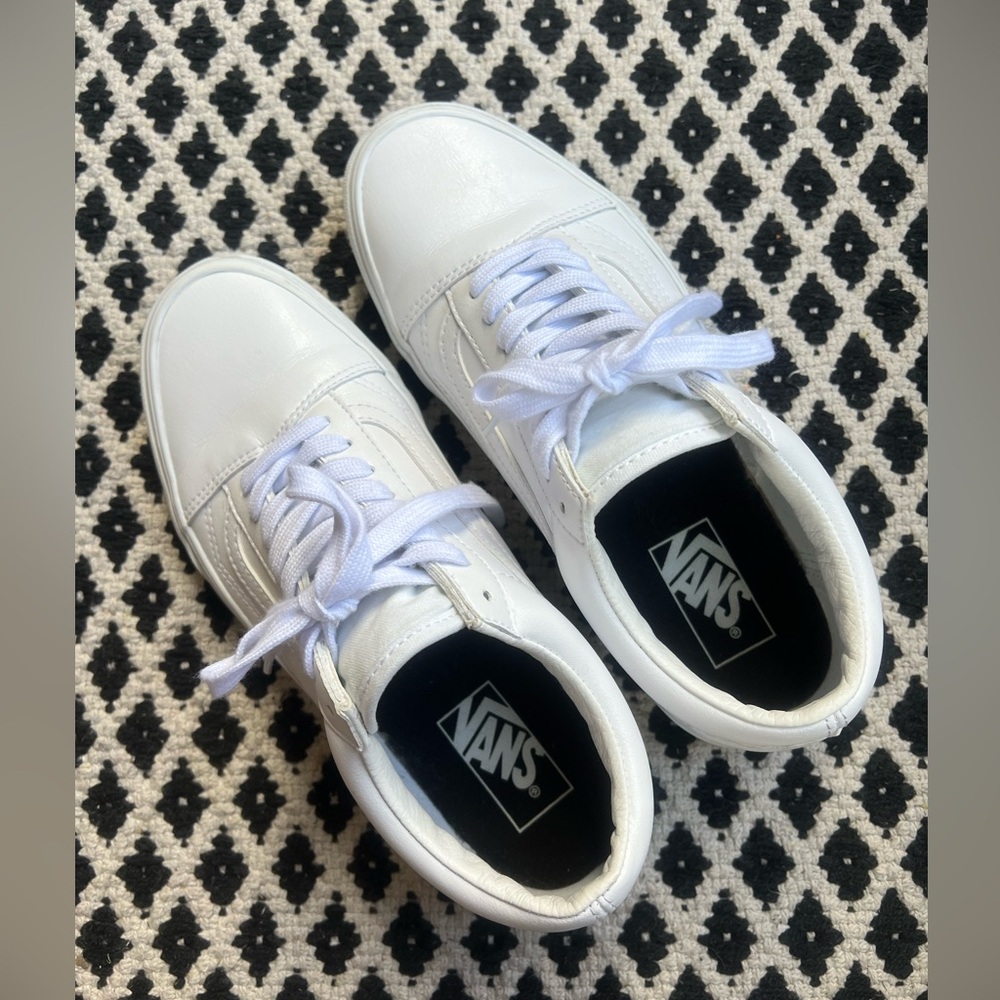 Vans Old Skool Shoe True White Size 8.5 women - Picture 3 of 12